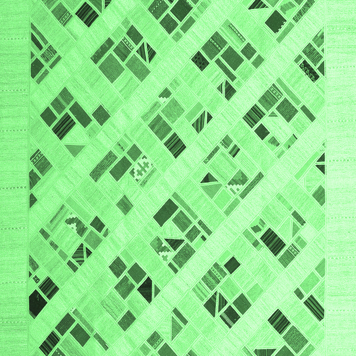 Machine Washable Solid Emerald Green Modern Area Rugs, wshcon2636emgrn