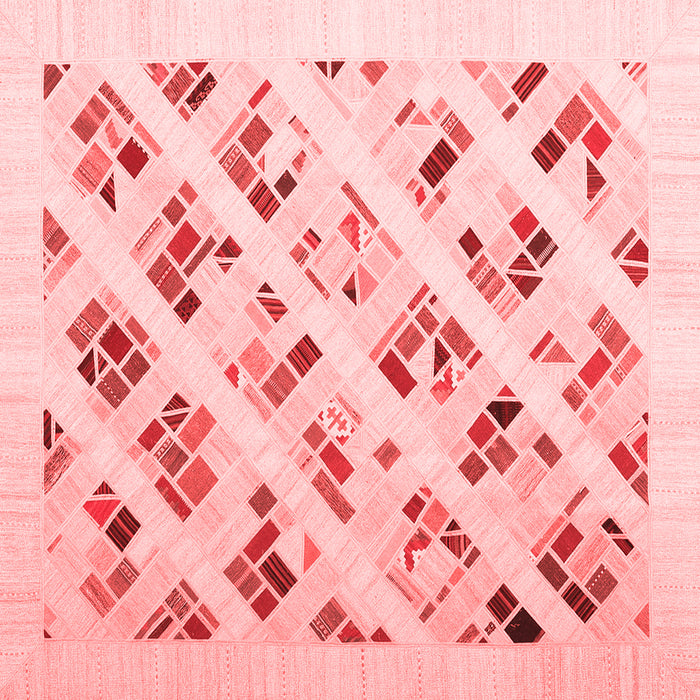 Solid Red Modern Rug, con2636red