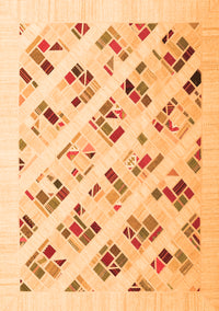 Solid Orange Modern Rug, con2636org