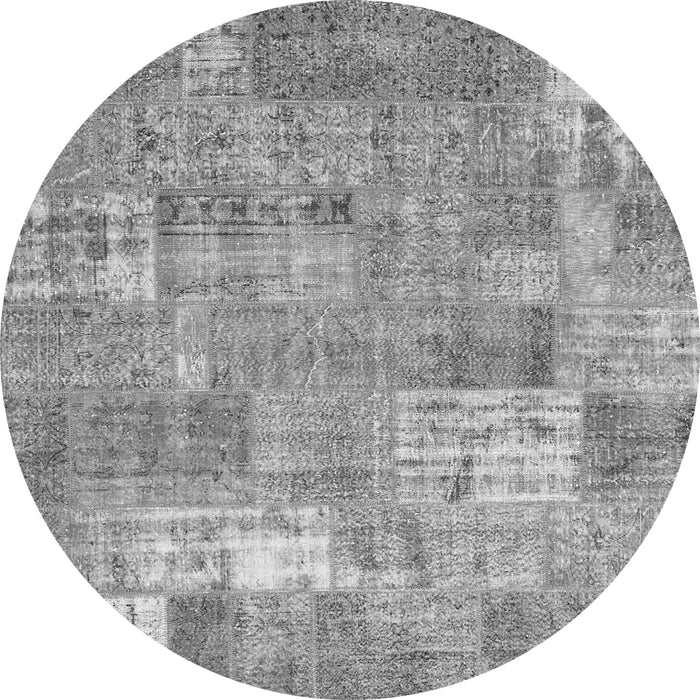 Square Patchwork Gray Transitional Rug, con2637gry