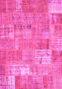 Patchwork Pink Transitional Rug, con2637pnk