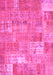 Patchwork Pink Transitional Rug, con2637pnk