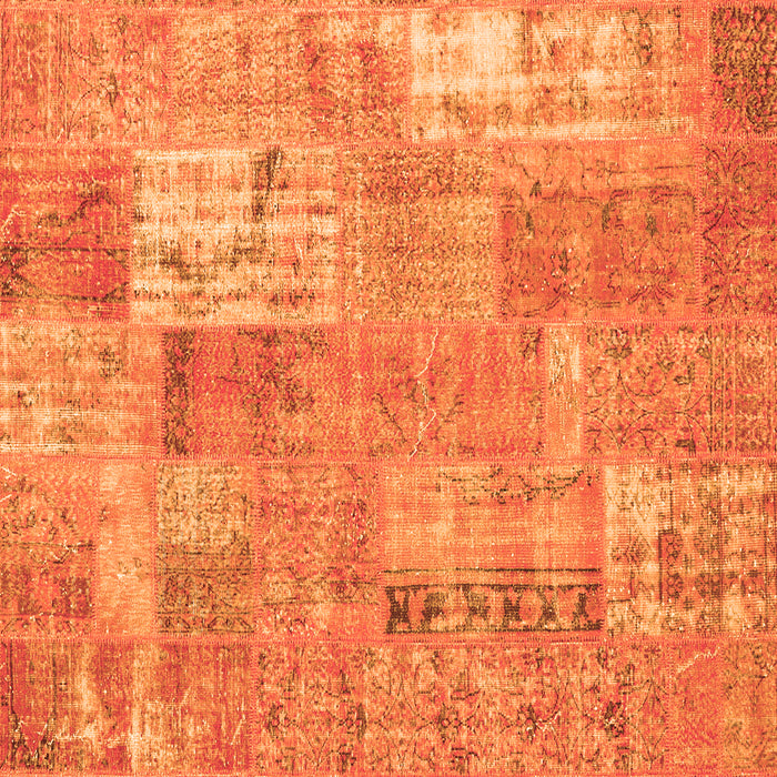 Patchwork Orange Transitional Rug, con2637org
