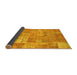 Sideview of Patchwork Yellow Transitional Rug, con2637yw