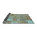 Sideview of Patchwork Light Blue Transitional Rug, con2637lblu