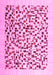 Machine Washable Solid Pink Modern Rug, wshcon2638pnk