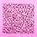 Square Solid Pink Modern Rug, con2638pnk