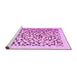 Sideview of Machine Washable Solid Purple Modern Area Rugs, wshcon2638pur