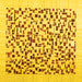 Square Solid Yellow Modern Rug, con2638yw