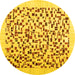 Round Machine Washable Solid Yellow Modern Rug, wshcon2638yw