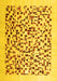 Machine Washable Solid Yellow Modern Rug, wshcon2638yw