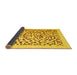 Sideview of Solid Yellow Modern Rug, con2638yw