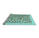 Sideview of Machine Washable Solid Light Blue Modern Rug, wshcon2638lblu