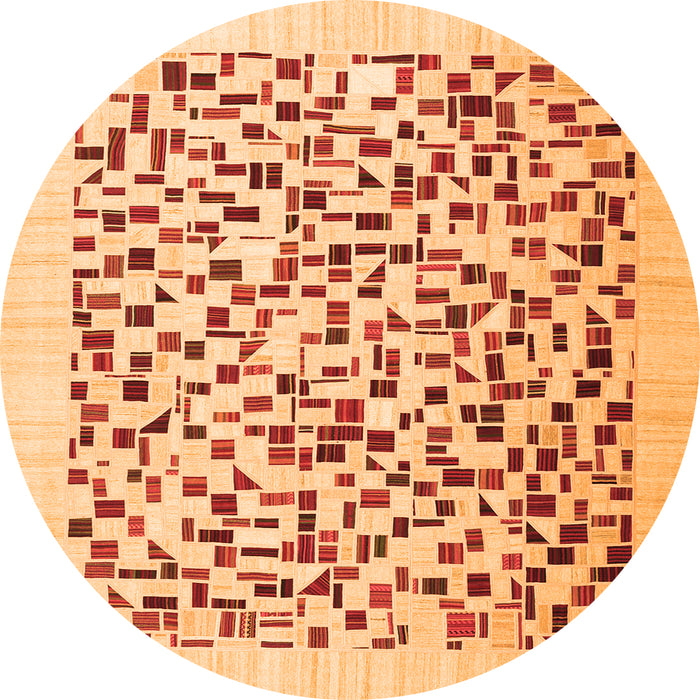 Square Solid Orange Modern Rug, con2638org