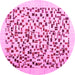 Round Machine Washable Solid Pink Modern Rug, wshcon2638pnk