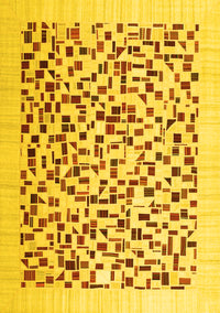 Solid Yellow Modern Rug, con2638yw