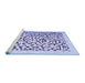 Sideview of Machine Washable Solid Blue Modern Rug, wshcon2638blu