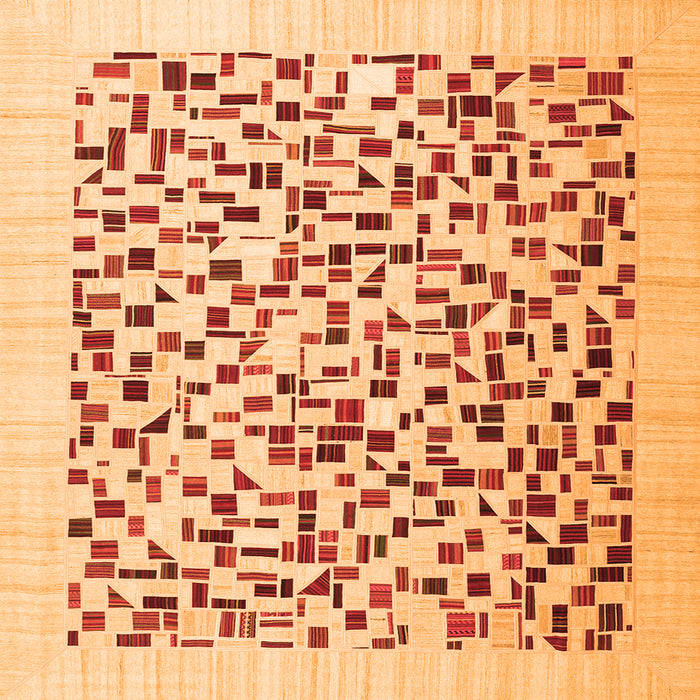 Serging Thickness of Solid Orange Modern Rug, con2638org