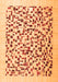 Serging Thickness of Machine Washable Solid Orange Modern Area Rugs, wshcon2638org