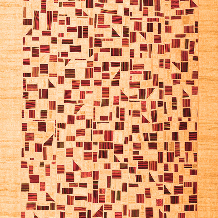 Serging Thickness of Machine Washable Solid Orange Modern Area Rugs, wshcon2638org