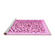 Sideview of Machine Washable Solid Pink Modern Rug, wshcon2638pnk