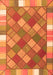 Serging Thickness of Machine Washable Southwestern Orange Country Area Rugs, wshcon2639org