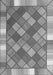 Serging Thickness of Machine Washable Southwestern Gray Country Rug, wshcon2639gry
