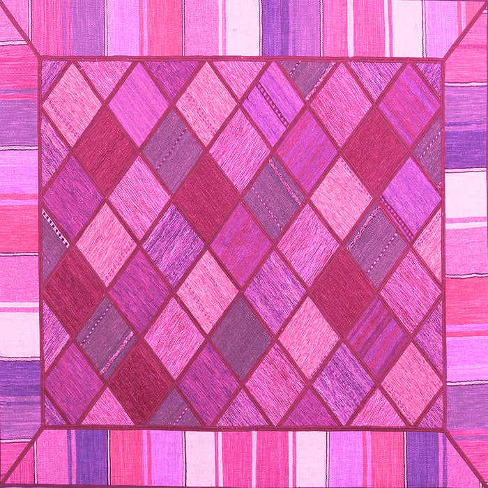 Square Southwestern Pink Country Rug, con2639pnk