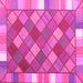 Square Southwestern Pink Country Rug, con2639pnk