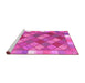 Sideview of Machine Washable Southwestern Pink Country Rug, wshcon2639pnk