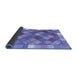 Sideview of Southwestern Blue Country Rug, con2639blu