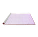 Sideview of Machine Washable Solid Purple Modern Area Rugs, wshcon263pur