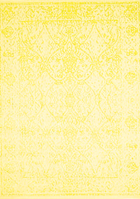 Solid Yellow Modern Rug, con263yw