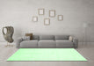 Machine Washable Solid Emerald Green Modern Area Rugs in a Living Room,, wshcon263emgrn