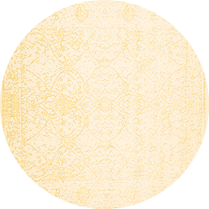 Round Solid Brown Modern Rug, con263brn
