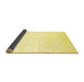 Sideview of Solid Yellow Modern Rug, con263yw