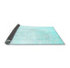 Sideview of Solid Light Blue Modern Rug, con263lblu