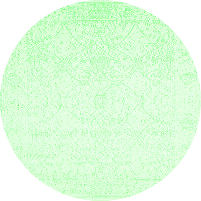 Square Solid Green Modern Rug, con263grn