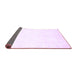 Sideview of Solid Purple Modern Rug, con263pur