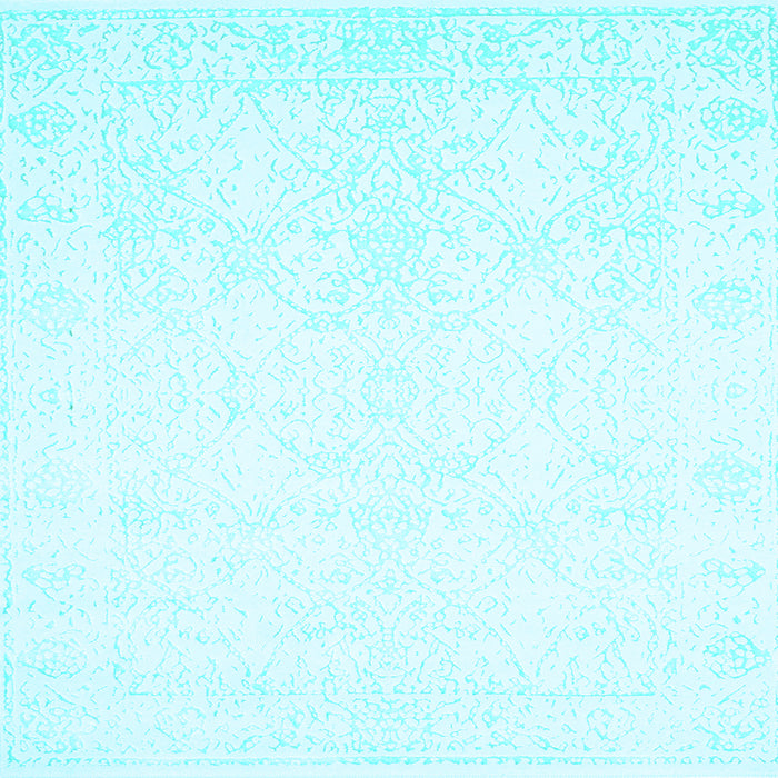 Square Solid Light Blue Modern Rug, con263lblu