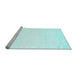 Sideview of Machine Washable Solid Light Blue Modern Rug, wshcon263lblu