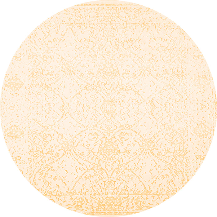 Square Solid Orange Modern Rug, con263org