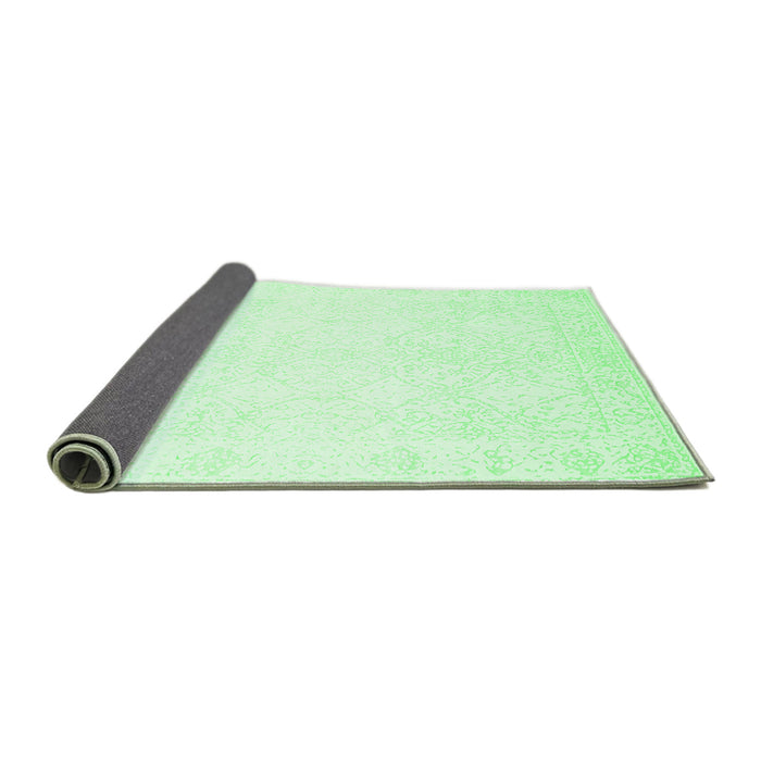 Sideview of Solid Emerald Green Modern Rug, con263emgrn