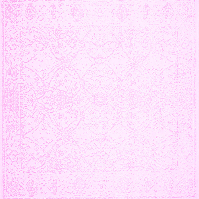 Square Solid Pink Modern Rug, con263pnk