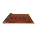 Thickness of Contemporary Mahogany Brown Southwestern Rug, con2640