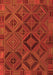 Serging Thickness of Machine Washable Southwestern Orange Country Area Rugs, wshcon2640org