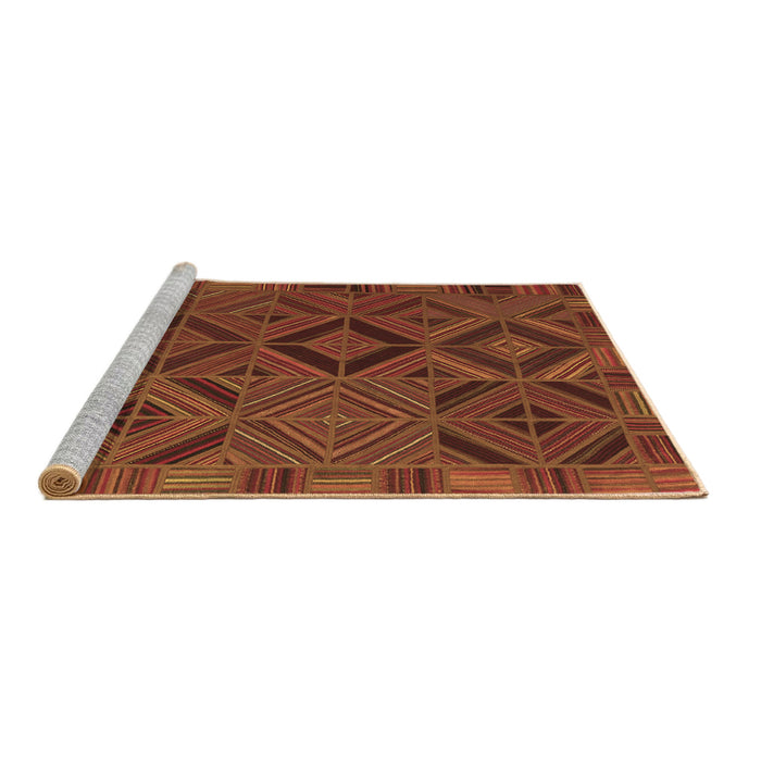 Sideview of Machine Washable Southwestern Brown Country Rug, wshcon2640brn