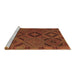 Sideview of Machine Washable Southwestern Brown Country Rug, wshcon2640brn