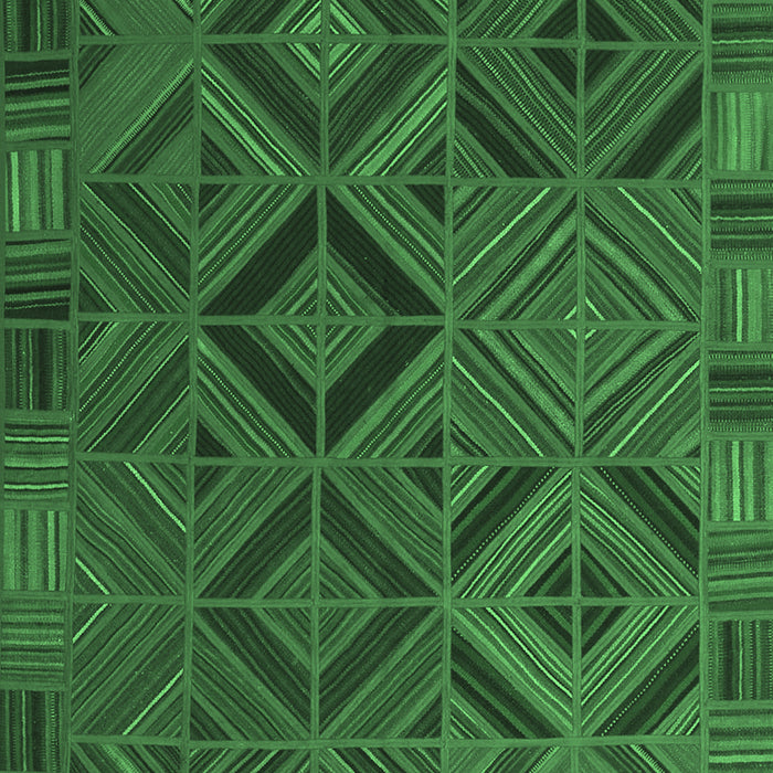 Machine Washable Southwestern Emerald Green Country Area Rugs, wshcon2640emgrn