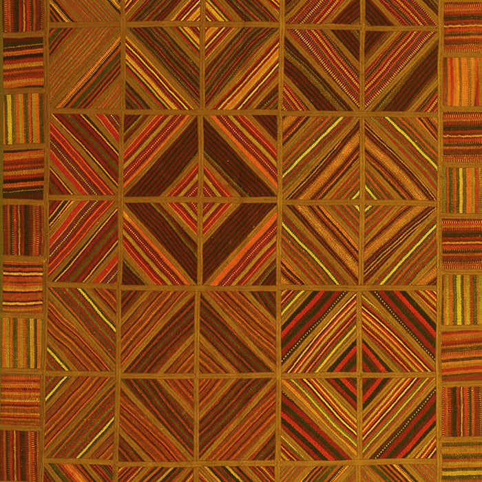 Machine Washable Southwestern Yellow Country Rug, wshcon2640yw